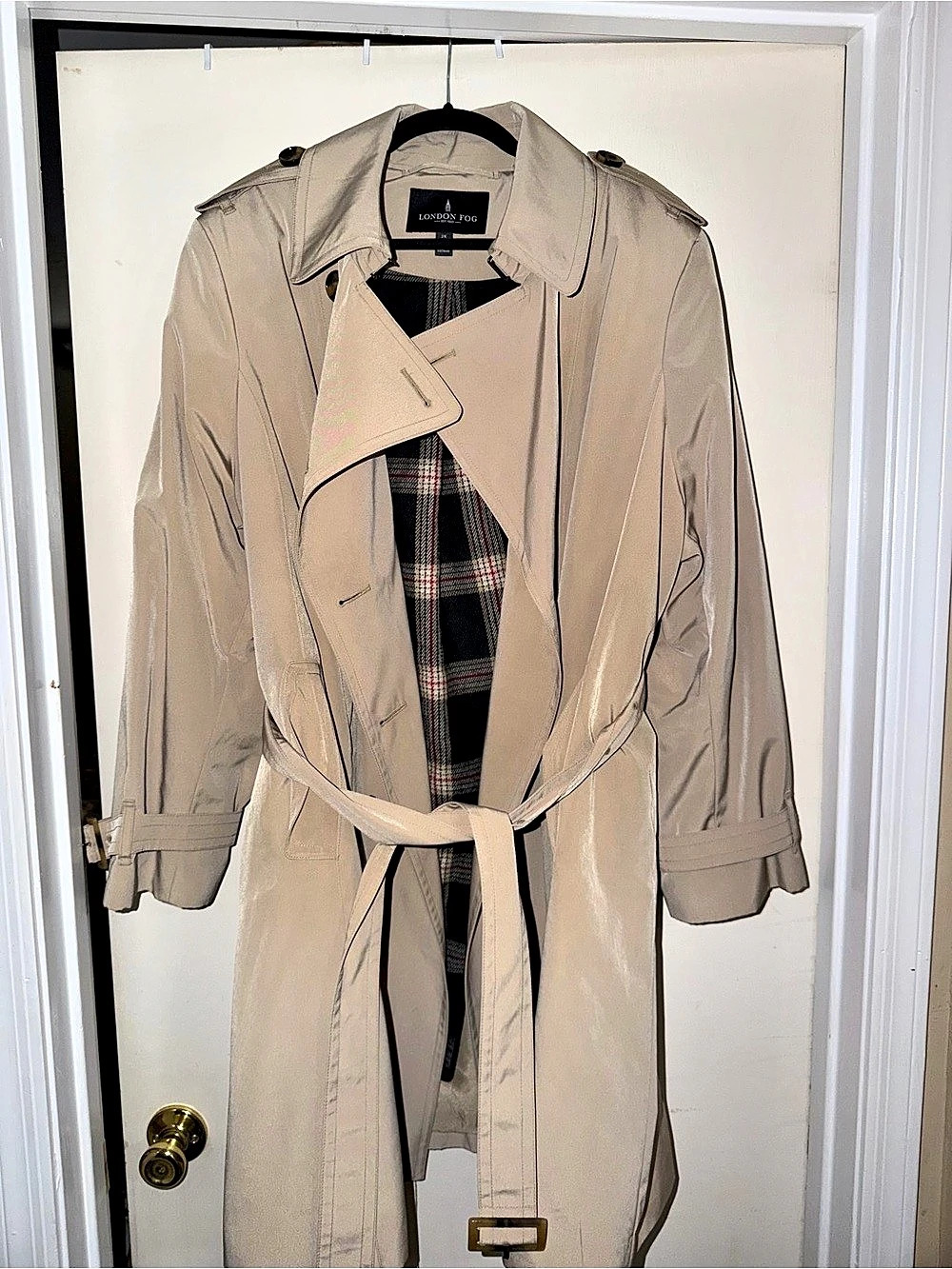 London Fog Double-Breasted Trench Coat Size 2X